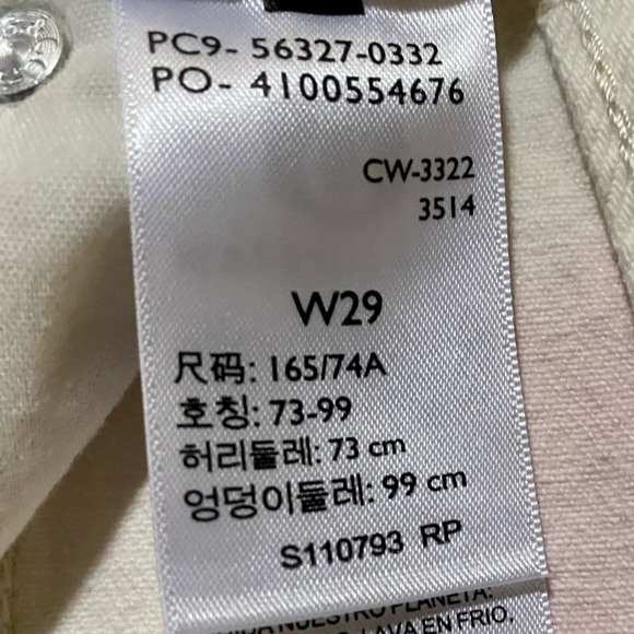 NEW LEVI’S White And Watercolor Pink/Blue/Purple 501® Jean Shorts Size W29 - Picture 13 of 15